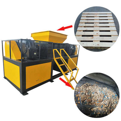 Volledig automatische industriële houtvernielmachine Twin Shaft 100-3000kg/h