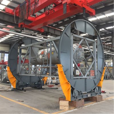 Grote automatische draairolletjes ISO tank rotator 20ft 40ft Swap ISO tank container rotatie machine