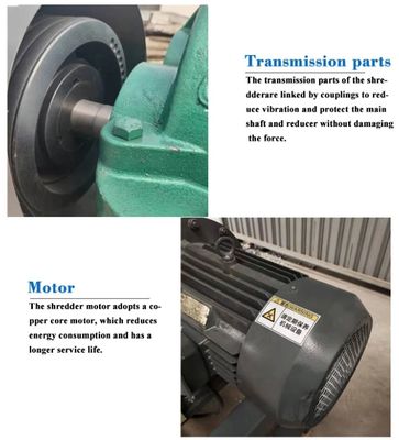 Doppelschacht industriële rubber shredder kleine pallet schroot banden recycling shredder