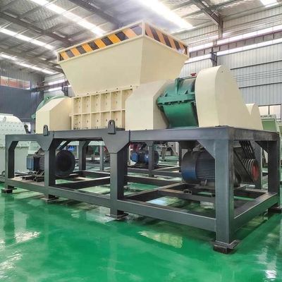 Twin Shaft Heavy Duty Hout Shredder 7.5kW Voor boomwortel / boomblad