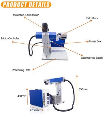 20W 30W Mini Mopa Fiber Laser Marking Machine Juwelen Laser Cutting Gravure Machine