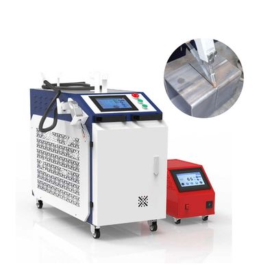 Compacte vezellasersweismachine met een brandpuntlengte van 100 mm voor precieze las
