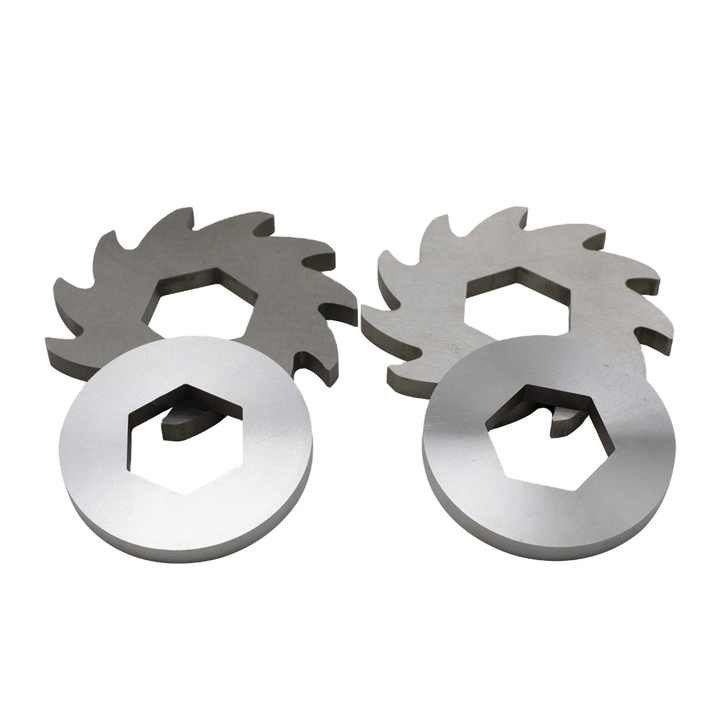 Plastic Garbage Hout Metalen Eénastig Shredder Blades Drop Point Type