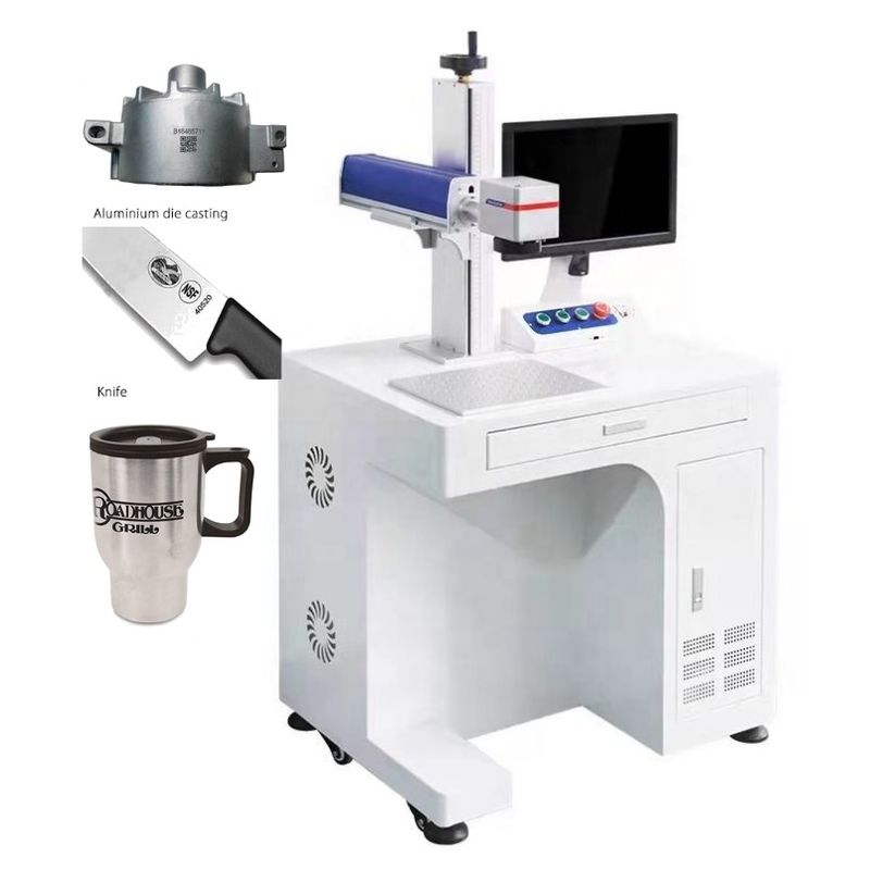 Fabrieksvoorziening Graver Rotary 60 Watt Jpt Fiber 20w 30w 50w 100w Laser Marking Machine